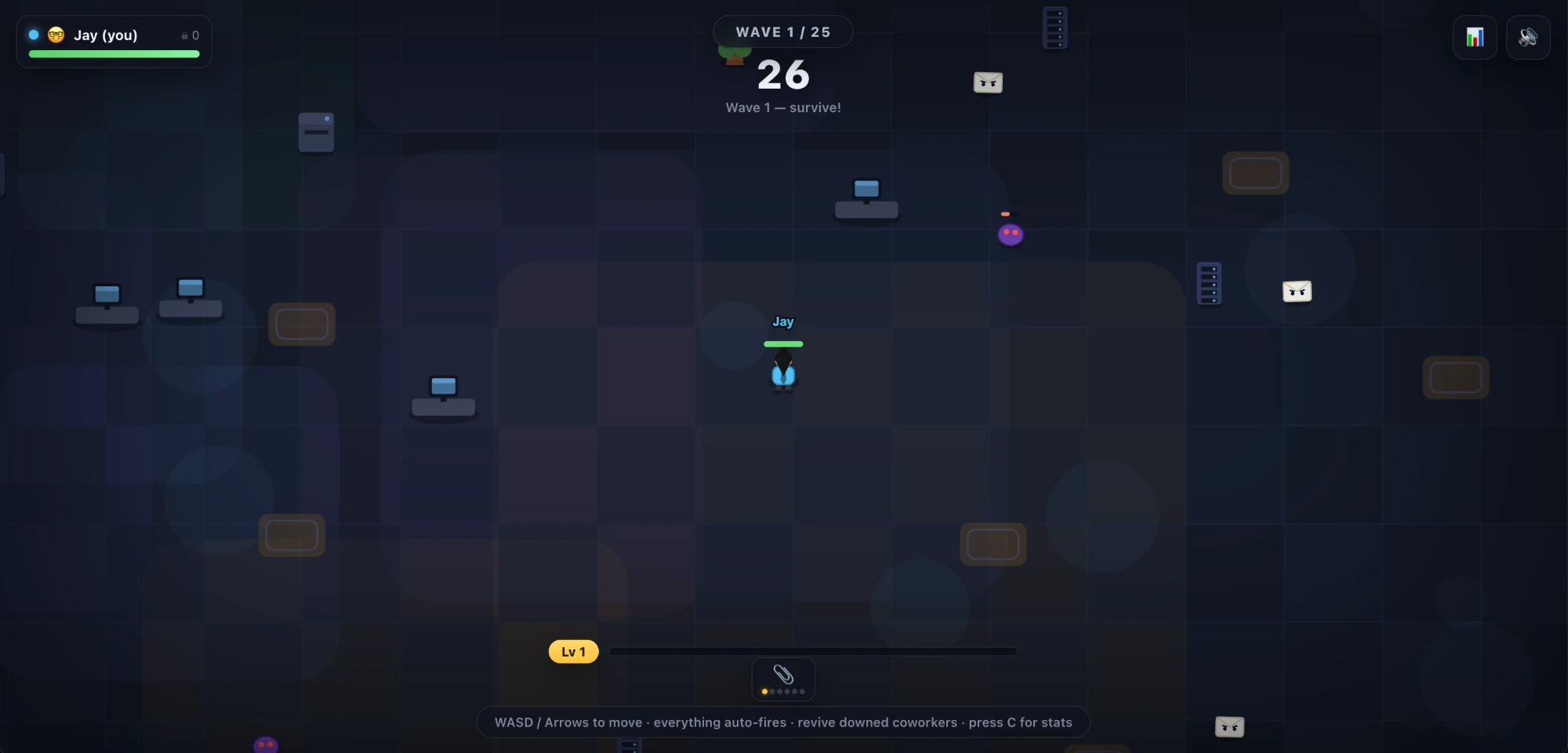 Overtime Survivors — office action roguelike